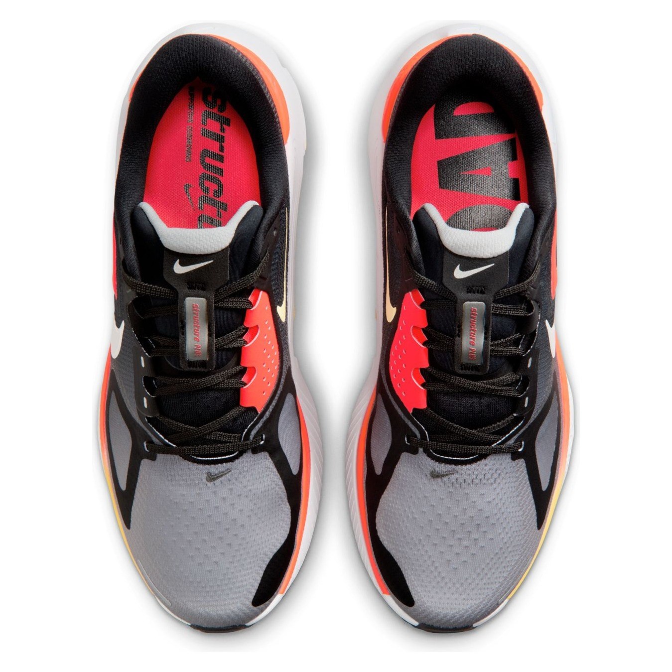 Nike Structure Plus - Mens Running Shoes - Black/Silver/Light Smoke Grey