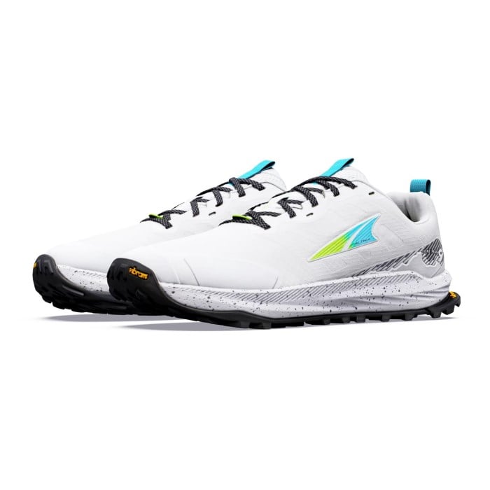Altra Lone Peak 9+ - Mens Trail Running Shoes - White/Blue Fish/Sharp Green - image 2
