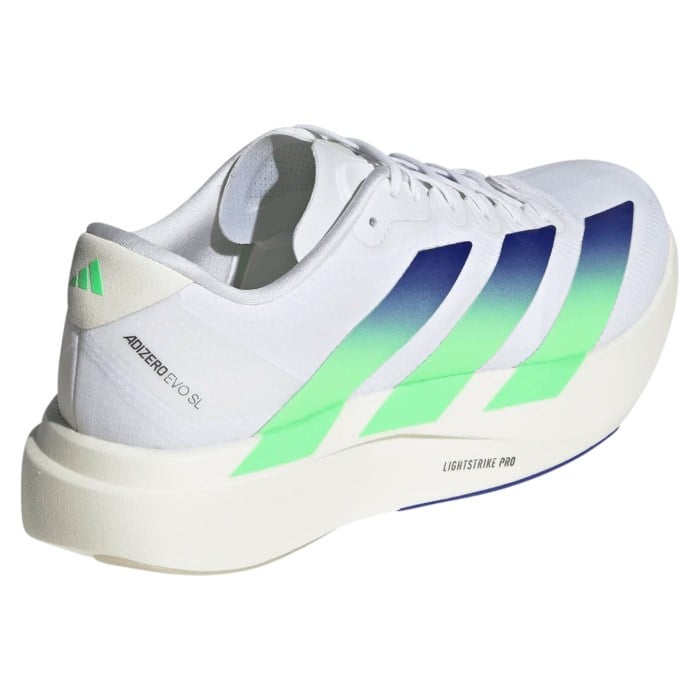 adidas Adizero Evo SL Woven - Mens Running Shoes - White/Beam Green/Chalk White - image 2