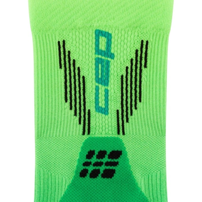 CEP Core Run Edition Gradient Mid Cut Mens Socks - Green/Lime Fade
