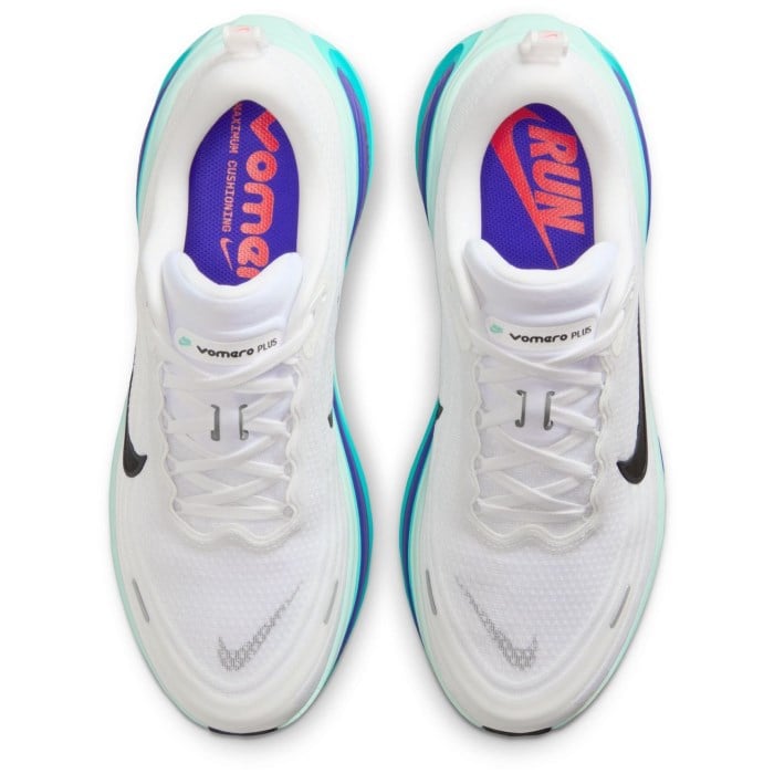 Nike Vomero Plus - Mens Running Shoes - White/Black/Bright Concord/Hyper Turq