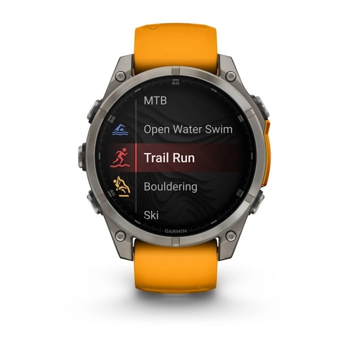 Garmin Fenix 8 47mm AMOLED Sapphire Edition Titanium Watch - Slate Grey/Black Silicone Band - image 2