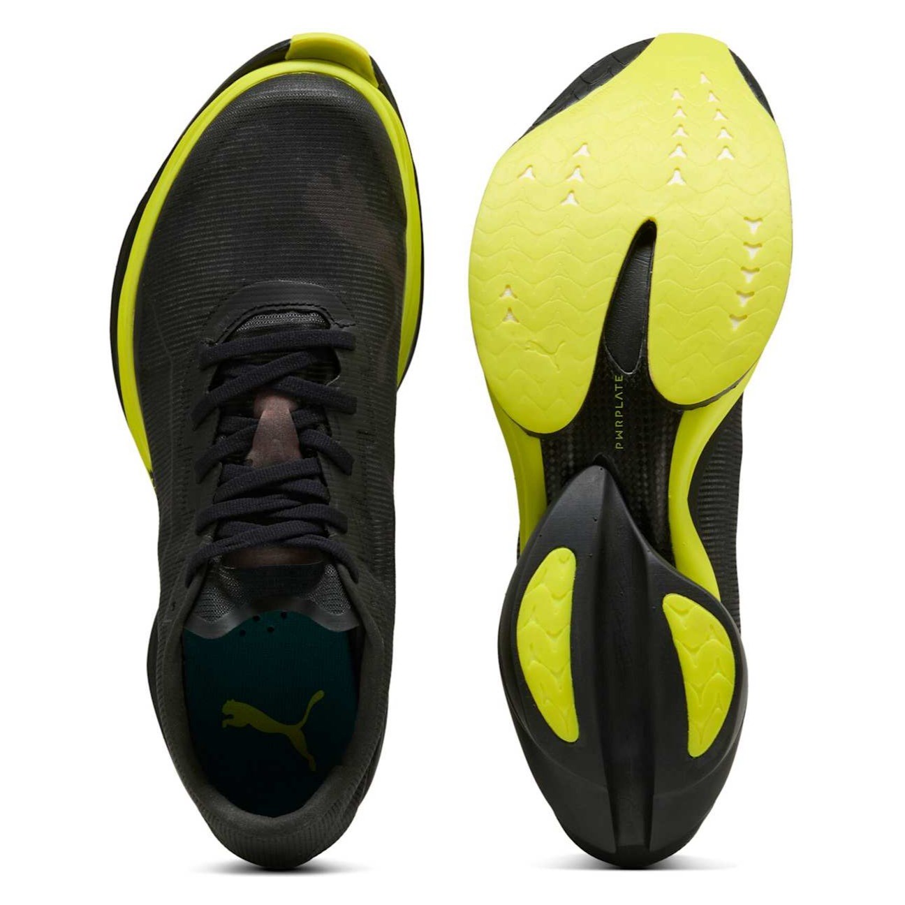 Puma Fast-R 3 Nitro Elite Aston Martin Aramco F1 - Mens Racing Shoes - Black/Lime/Green Lux