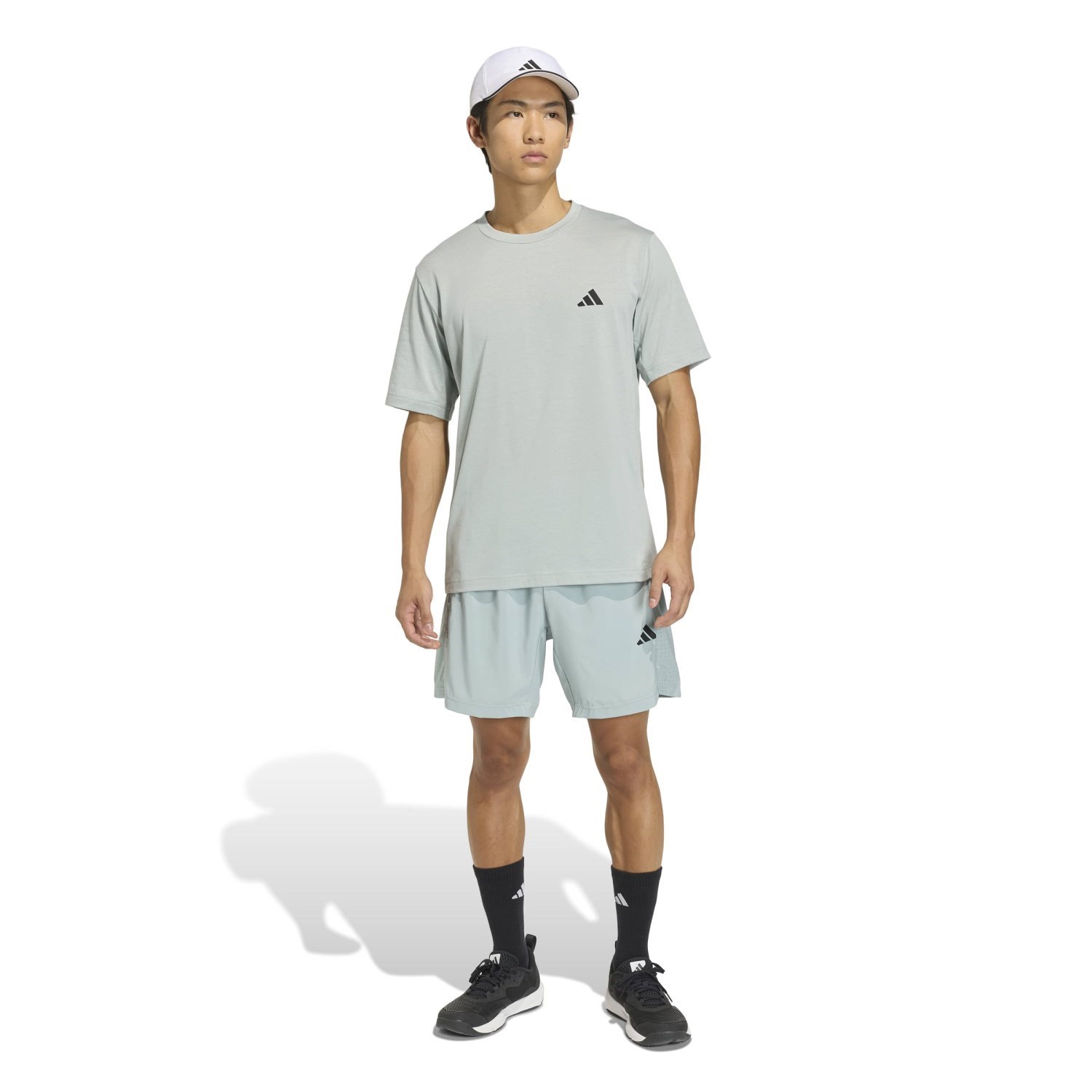 adidas Workout Essentials Mens 5 Inch Woven Shorts - Wonder Sage