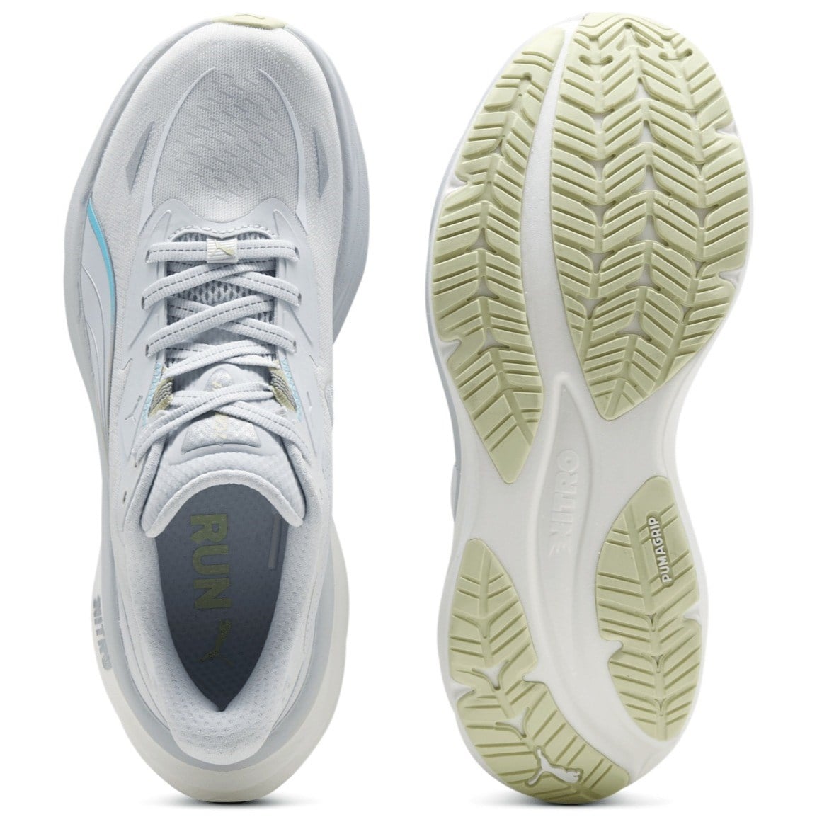 Puma Result Nitro - Womens Running Shoes - Silver Mist/Apple Spritz