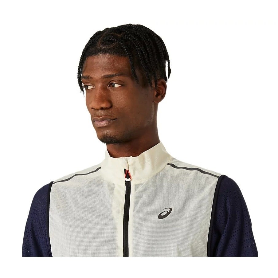 Asics MetaRun Packable Gilet - Mens Running Vest - Birch