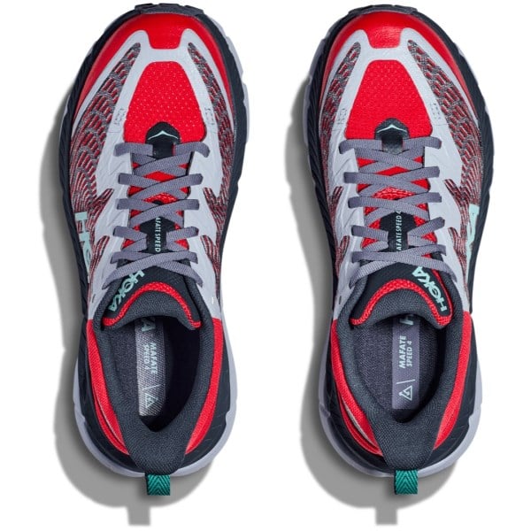 Hoka Mafate Speed 4 - Womens Trail Running Shoes - Cerise/Stormy Skies