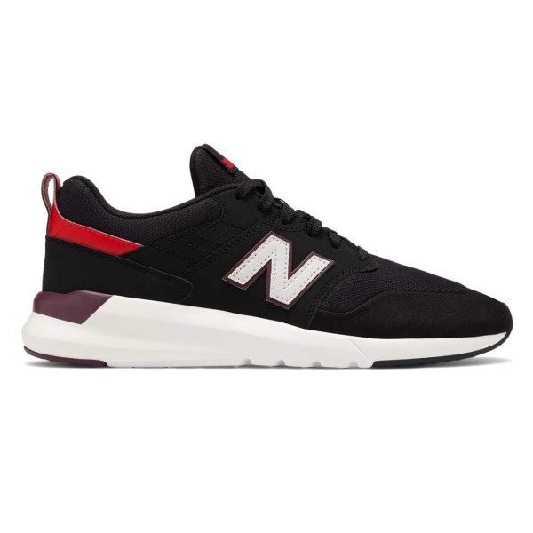 New Balance 009 - Mens Sneakers - Black/Velocity Red/Burgundy