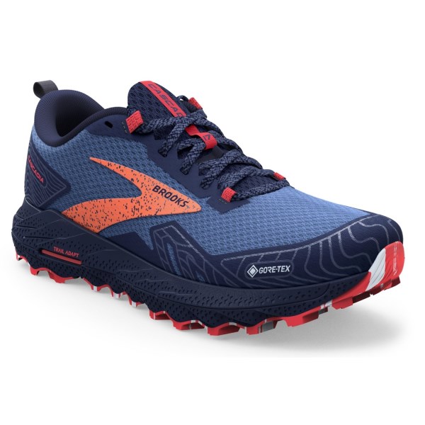 Brooks Cascadia 17 GTX - Womens Trail Running Shoes - Navy/Bittersweet/Peacoat