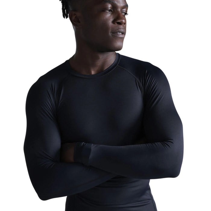 2XU Core Compression Mens Long Sleeve Running Top - Black/Black - image 3