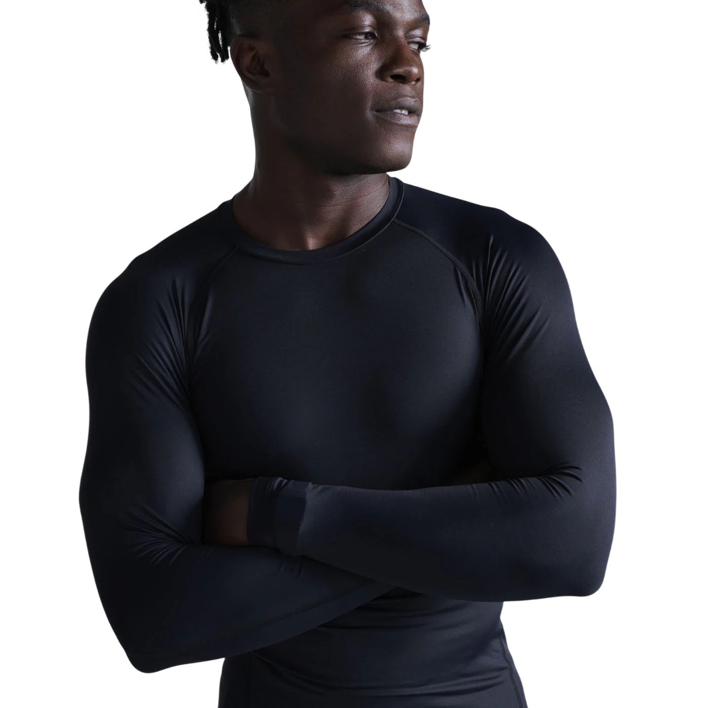 2XU Core Compression Mens Long Sleeve Running Top - Black/Black - image 3