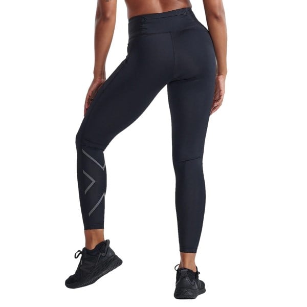 2XU Aero Hi-Rise Womens Compression Tights - Black/Black Reflective