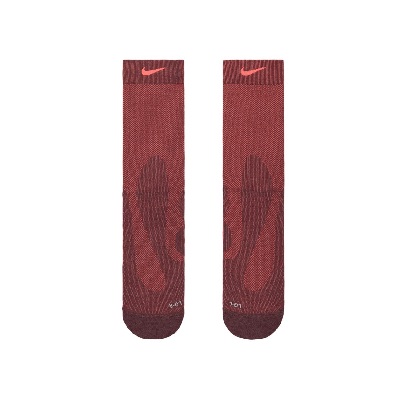 Nike Running Lightweight Crew Socks - Tattoo/Hot Lava/Pure Platinum