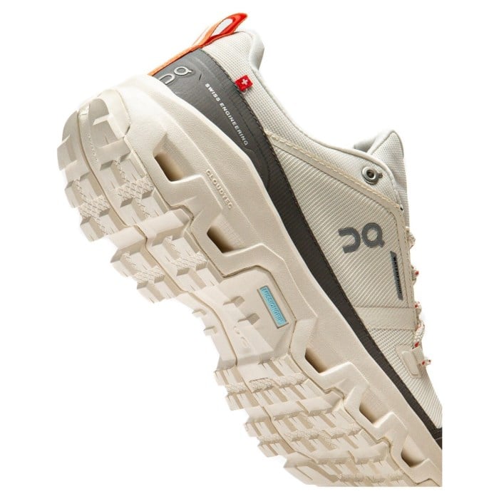On Cloudrock Low Waterproof - Mens Hiking Shoes - Ivory/Ivory