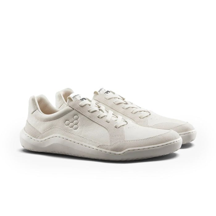Vivobarefoot Gobi Sneaker II Premium Leather - Womens Walking Shoes - Limestone