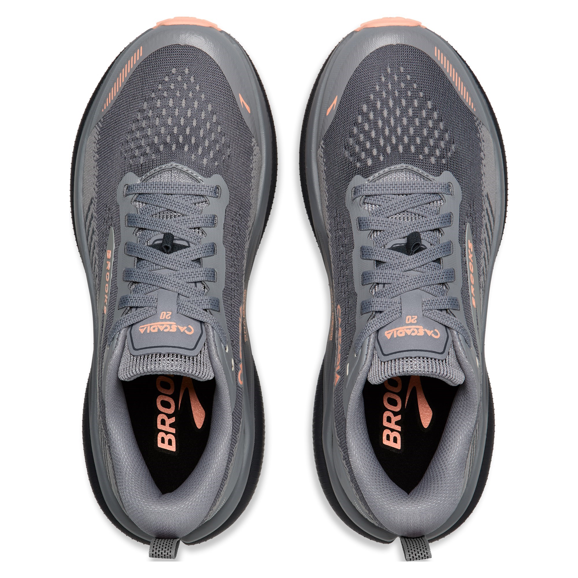 Brooks Cascadia 20 - Womens Trail Running Shoes - Grey/Grey/Peach - image 4
