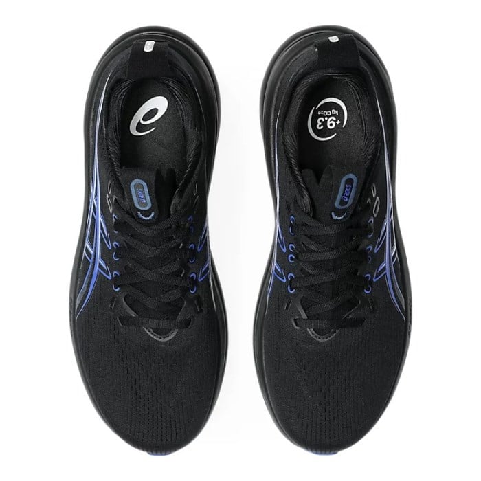 Asics Gel Nimbus 28 - Mens Running Shoes - Black/Neon Blue - image 3