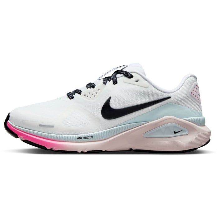 Nike Air Zoom Structure 26 - Womens Running Shoes - White/Black/Glacier Ice/Hyper Pink