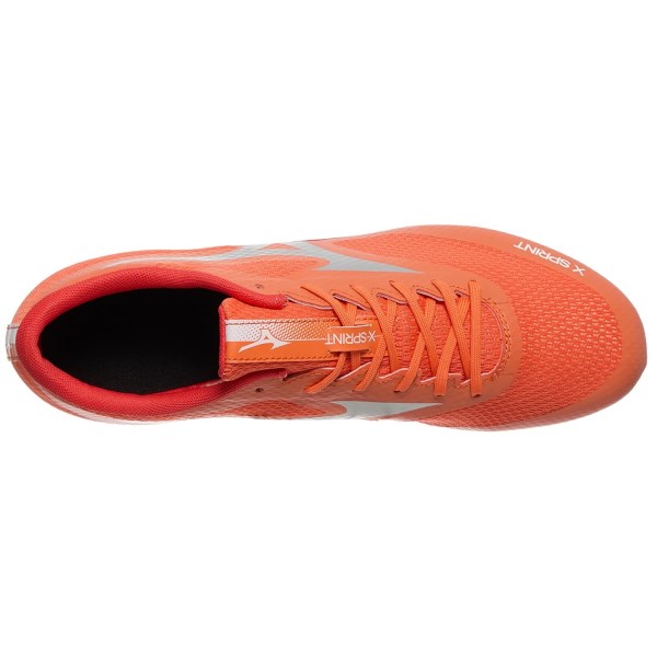 Mizuno X Sprint - Unisex Track Sprint Spikes - Nasturtium/Silver