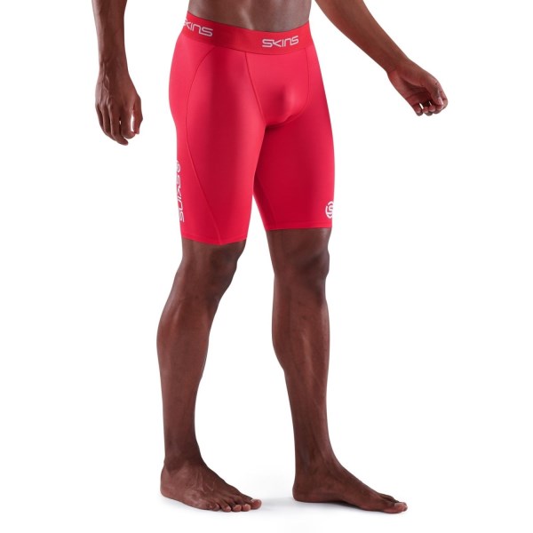 Skins Series-1 Mens Compression Half Tights - Red