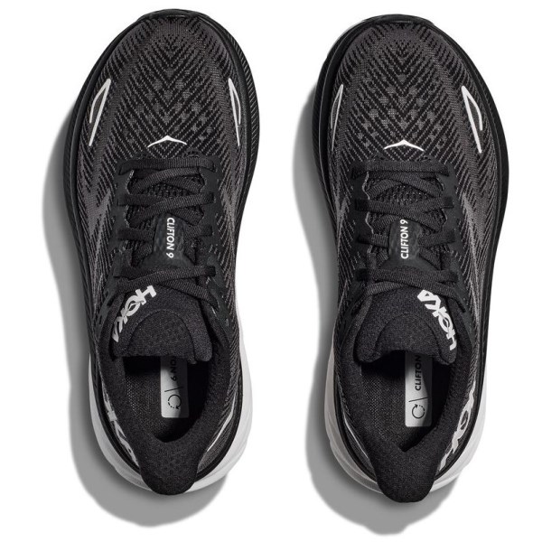 Hoka Clifton 9 - Womens Running Shoes - Black/White