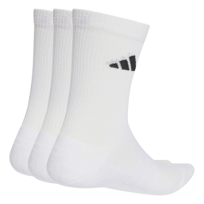 adidas Cushioned Sportswear Unisex Crew Socks - 3 Pack - White/White/Black - image 2