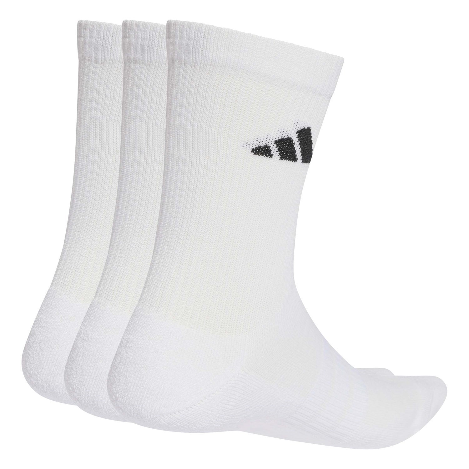 adidas Cushioned Sportswear Unisex Crew Socks - 3 Pack - White/White/Black - image 2