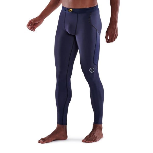 Skins Series-3 Mens Compression Thermal Long Tights - Navy Blue
