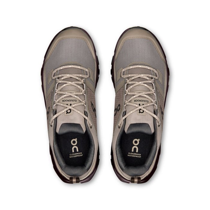 On Cloudrock Low Waterproof - Womens Hiking Shoes - Cinder/Ox