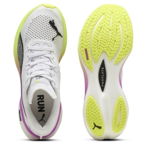 Puma Deviate Nitro 3 - Mens Running Shoes - White/Yellow/Alert