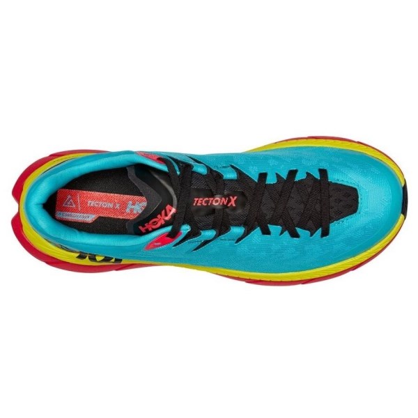 Hoka Tecton X - Mens Trail Running Shoes - Scuba Blue/Diva Pink