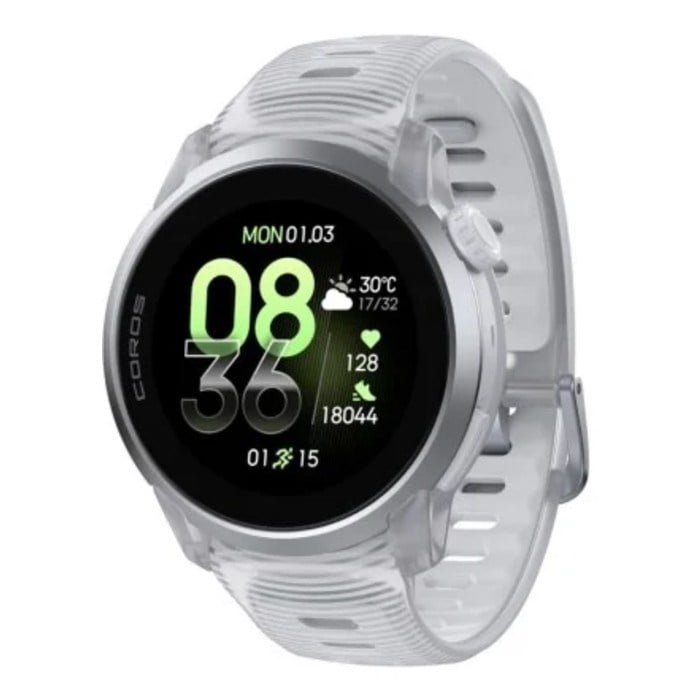 Coros Pace 4 Premium Aluminium Multisport GPS Watch with Silicone Band - Cloud White