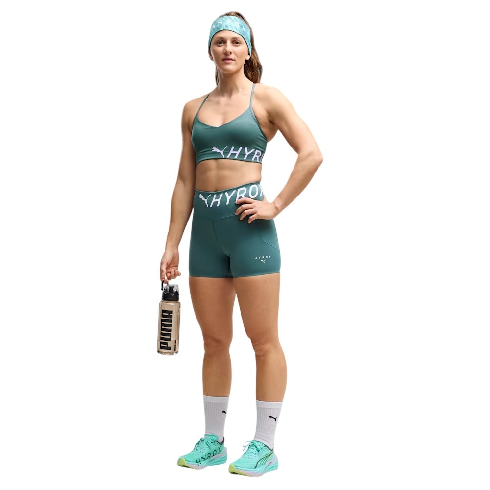 Puma x Hyrox PWRMode Womens 4 Inch Short Tights - Herb Garden - image 4