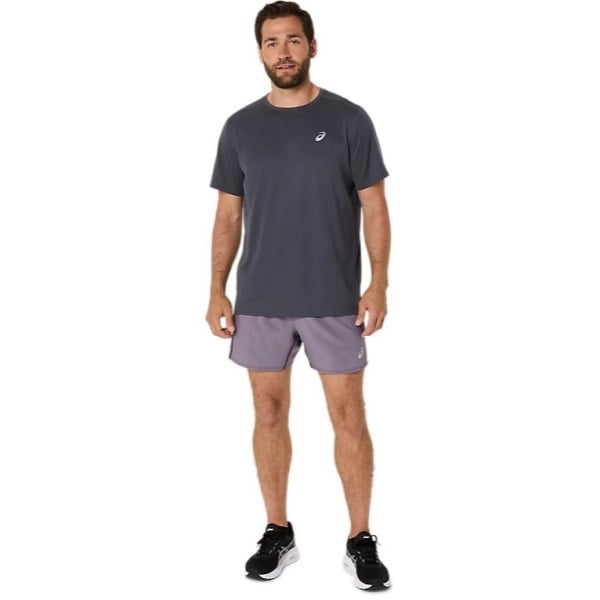 Asics Silver 5 Inch Mens Running Shorts - Lavender/Grey