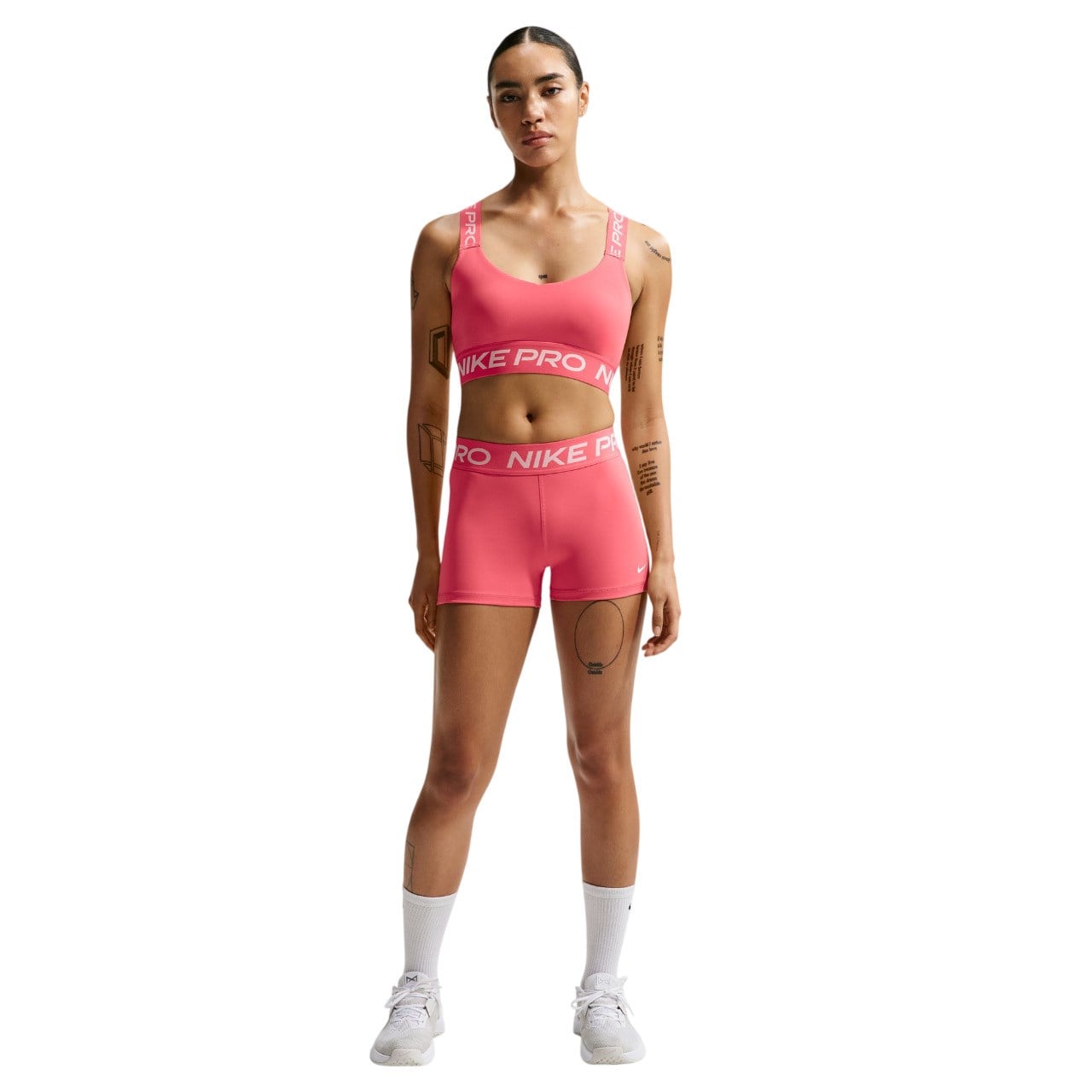 Nike Pro 3 Inch Womens Training Short - Sea Coral/White