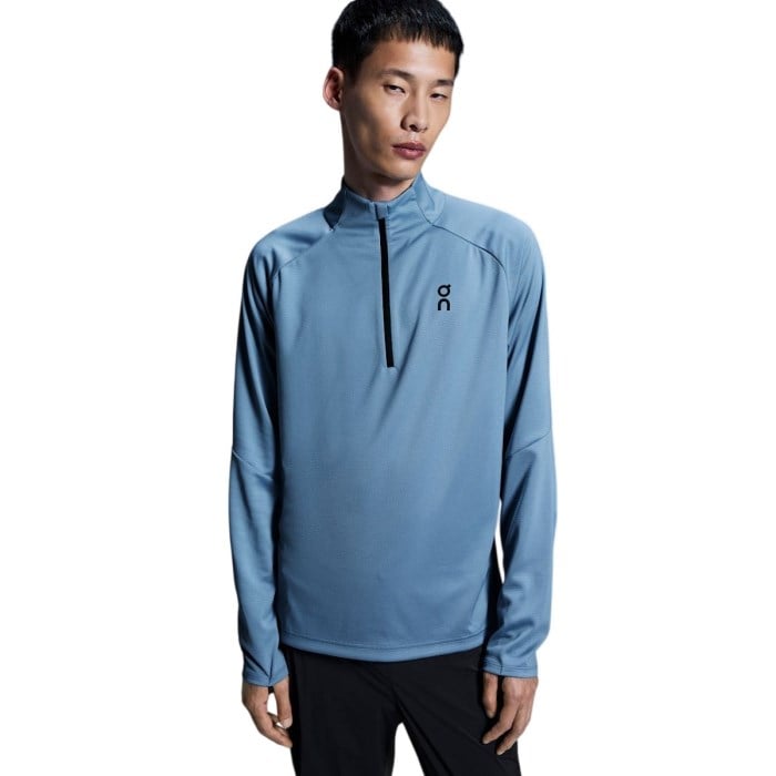 On Mens Long Sleeve Running Climate Quarter Zip