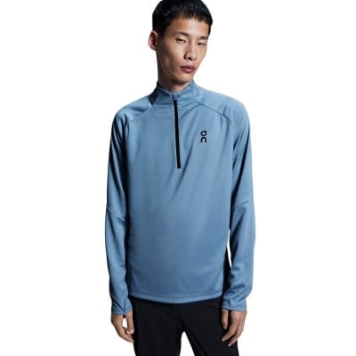 On Mens Long Sleeve Running Climate Quarter Zip