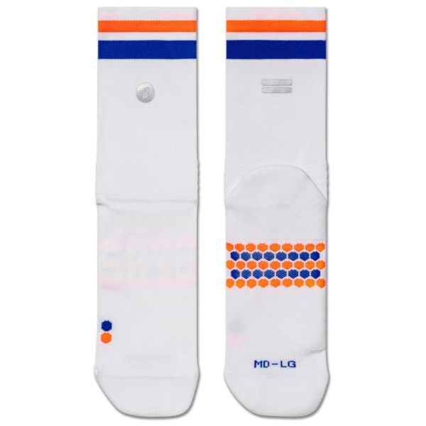 Shyu Half Crew Racing Socks - White/Blue/Orange