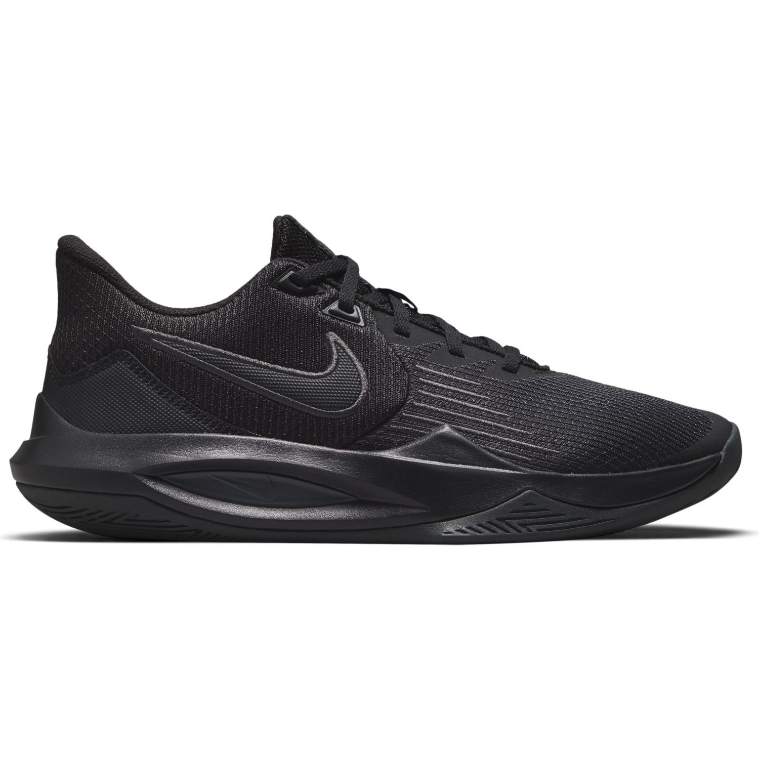 Nike Precision V - Mens Basketball Shoes - Triple Black/Anthracite