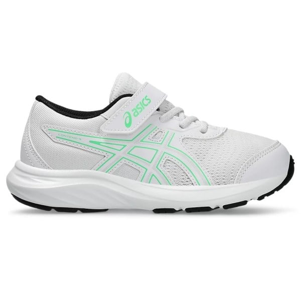 Asics Contend 9 PS - Kids Running Shoes - White/New Leaf