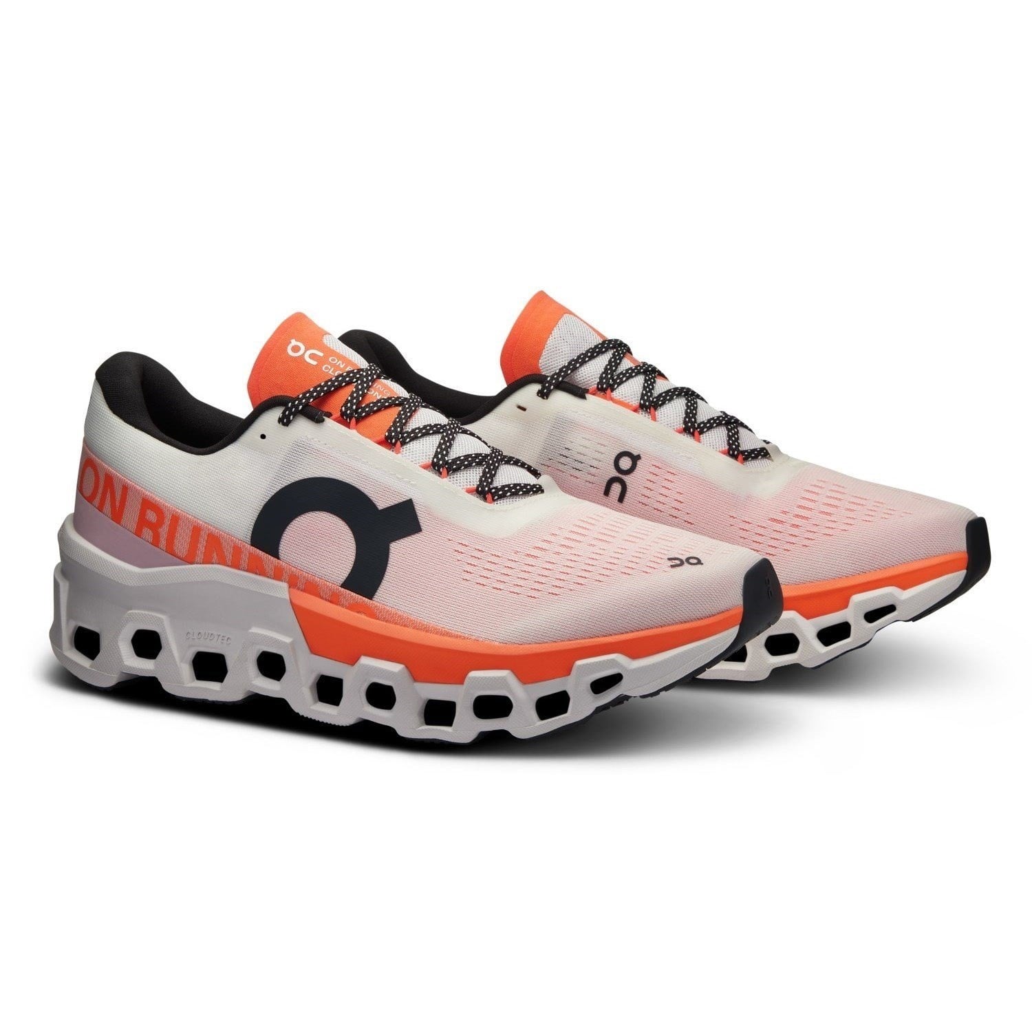 On Cloudmonster 2 - Womens Running Shoes - White/Flame
