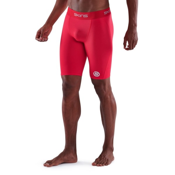 Skins Series-1 Mens Compression Half Tights - Red