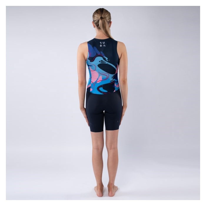 Sub4 Endurance Sleeveless Womens Triathlon Speedsuit - Seamless - Hyper Swirl