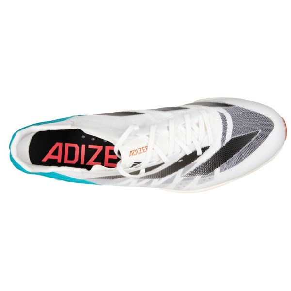 Adidas Adizero Prime SP 2 - Unisex Track Sprint Spikes - White/Core Black/Lucid Cyan