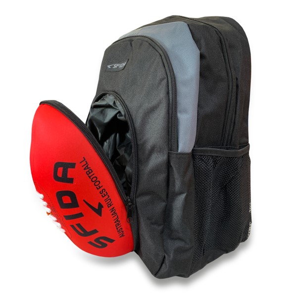 Sfida Football Kids Backpack Bag - Black/Red
