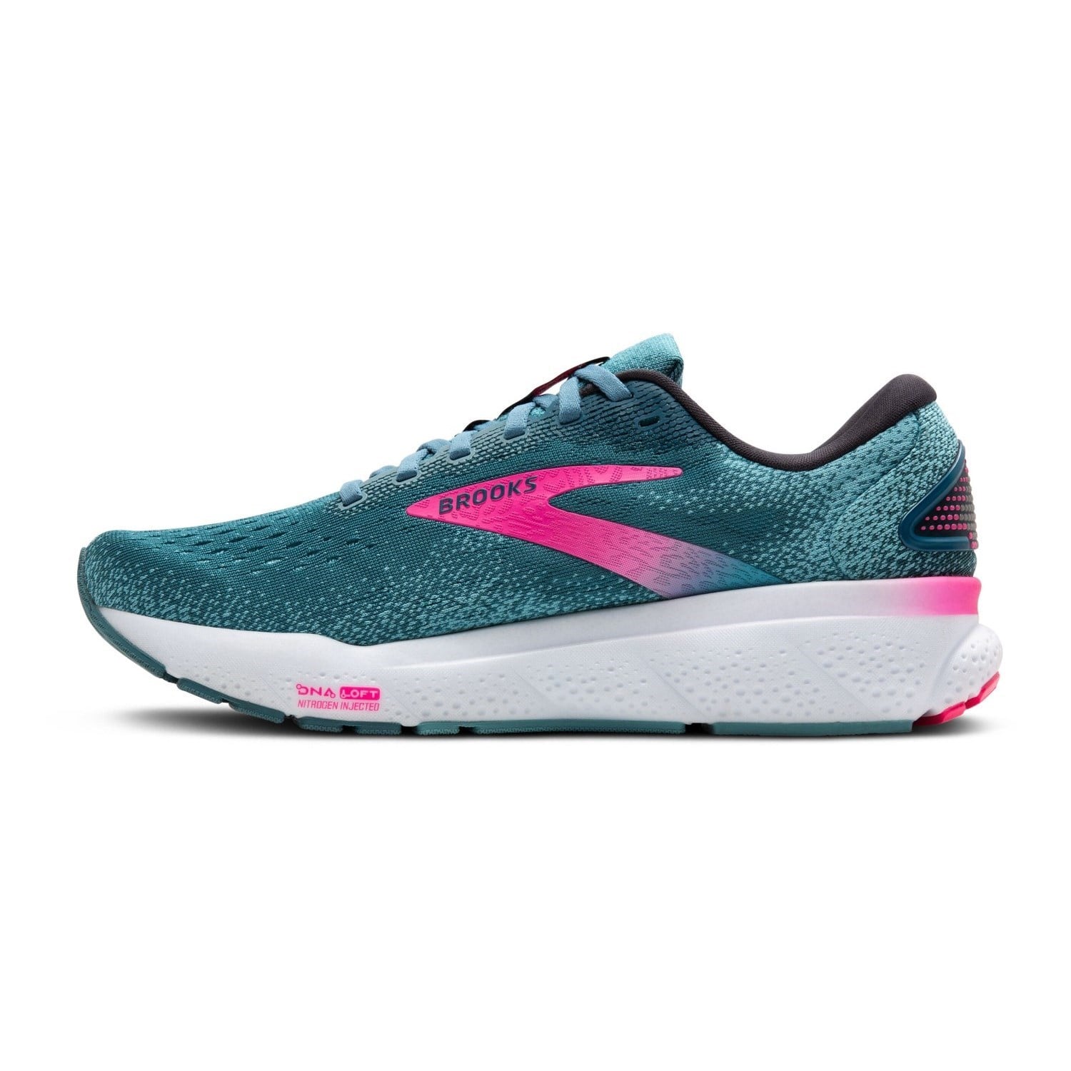 Brooks Ghost 16 - Womens Running Shoes - Blue/Pink/Moroccan Blue
