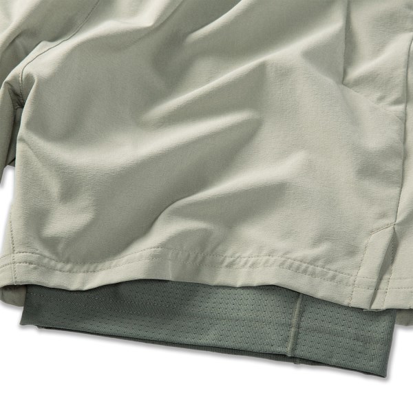 Brooks Sherpa 5 Inch 2-In-1 Mens Running Shorts - Pebble/Dark Pebble