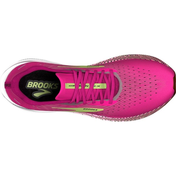 Brooks Hyperion Max - Womens Road Racing Shoes - Pink Glo/Green/Black
