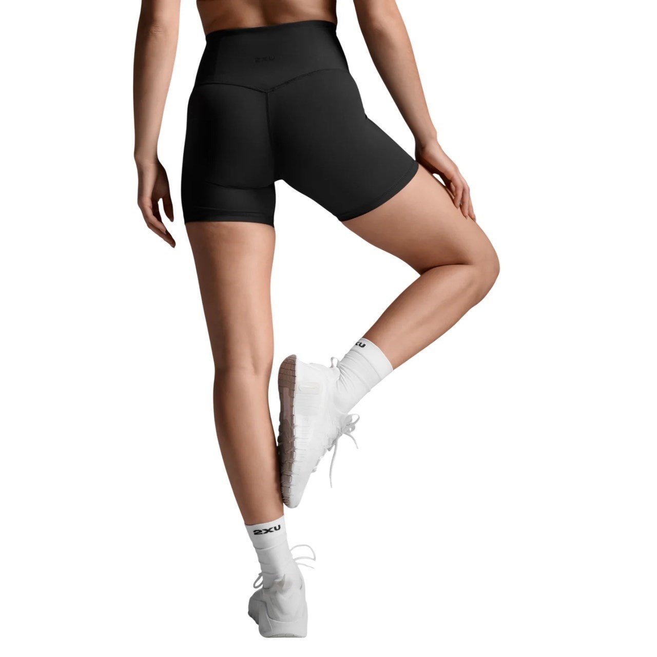 2XU Fluid Hi-Rise 5 Inch Womens Shorts - Black/Black