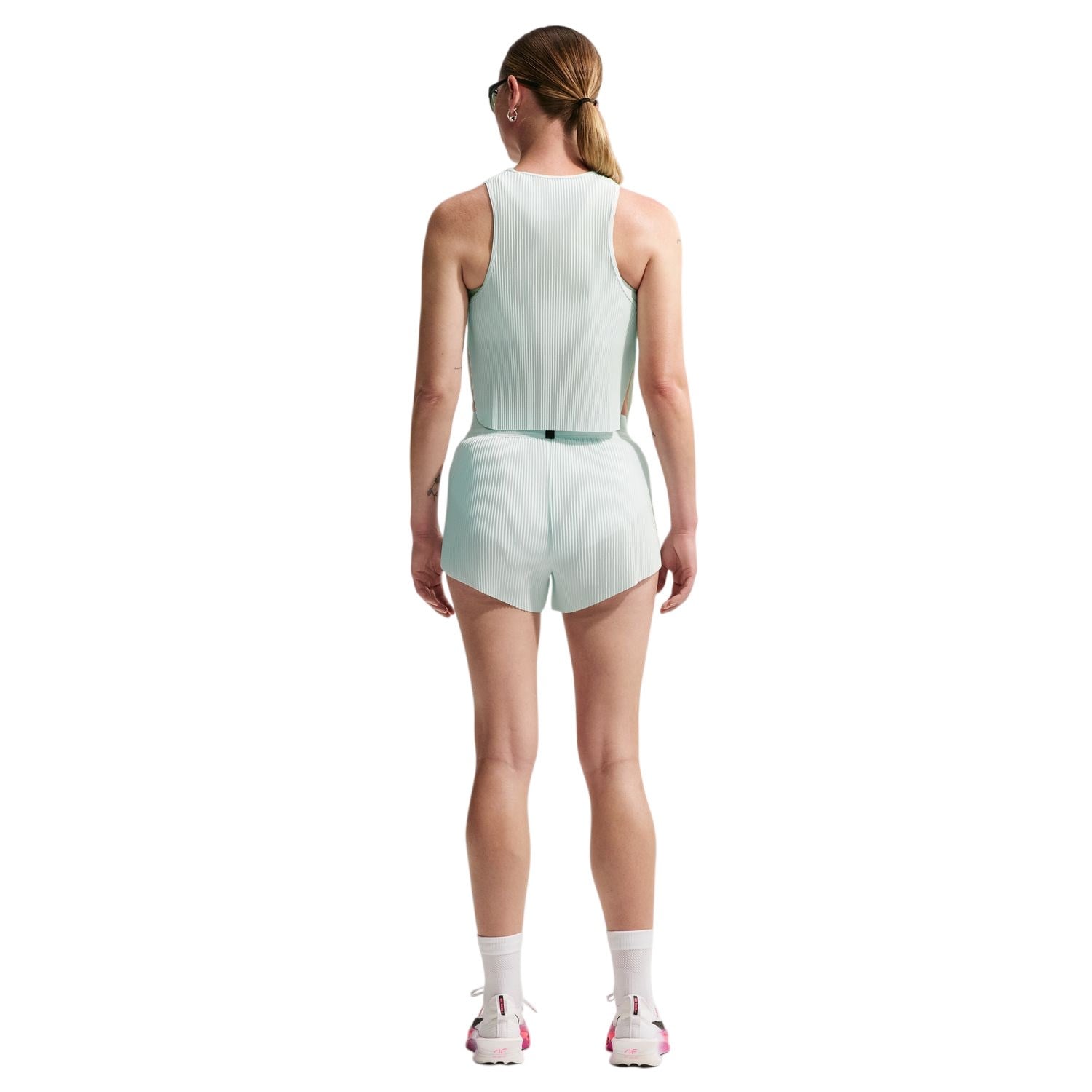 Nike AeroSwift Mid-Rise 3 Inch Womens Running Shorts - Barely Green/Black